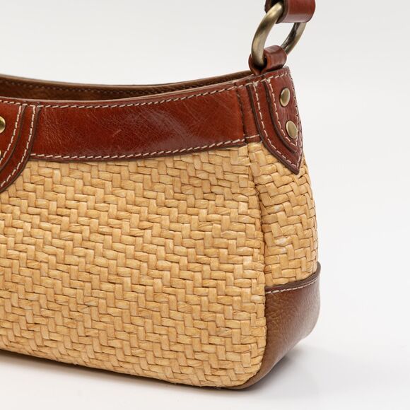 Vintage Y2K Franco Sarto woven straw shoulder bag - Picture 5 of 11